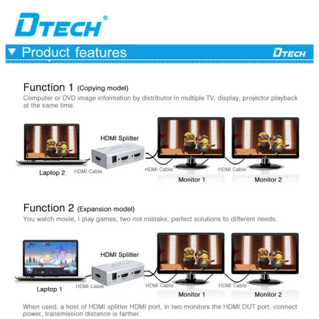 HDMI SPLITTER HDMI Splitter DT-7142 3 dt71423